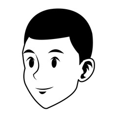 man character face avatar style portrait vector illustration