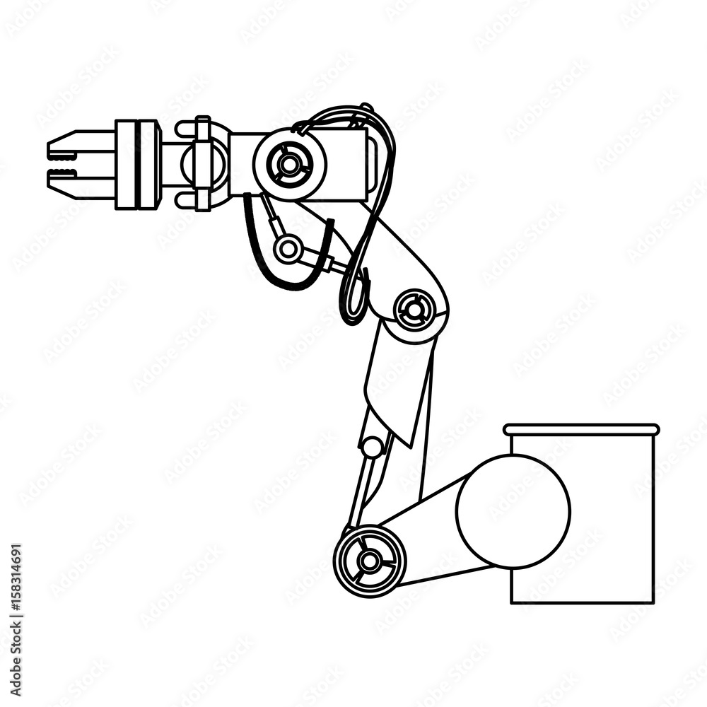 Wall mural Robot Arm Laser icon vector illustration graphic design