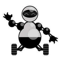 robot toy funny icon vector illustration graphic design