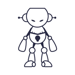 robot toy cartoon icon vector illustration graphic design