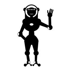 robot toy Greetings icon vector illustration graphic design