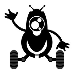 robot toy funny icon vector illustration graphic design