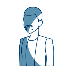 portrait man people faceless style image vector ilustration
