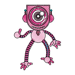 robot toy funny icon vector illustration graphic design