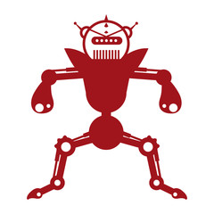 robot icon vector illustration graphic design toy