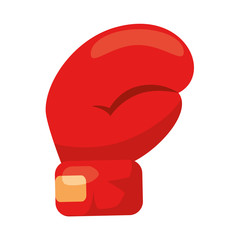 boxing glove icon over white background. colorful design. vector illustration