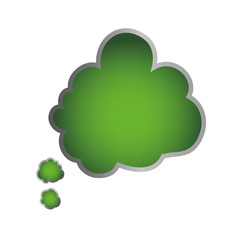 Green think bubble icon vector illustration graphic design