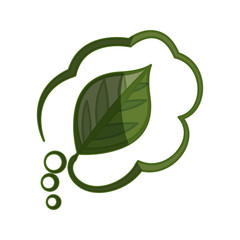 Green think bubble icon vector illustration graphic design