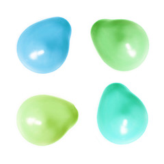 Liquid color samples on white