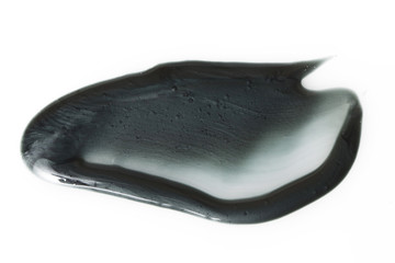 Black liquid on white