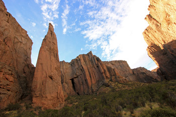 Buitrera Canyon, a climbing paradise in the Chubut valley, Patagonia, Argentina