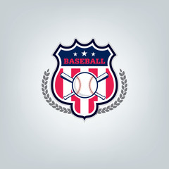 Vector of Baseball sport team logo design