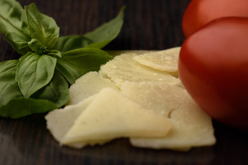 Concept food on black background III / Italian food 