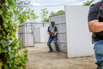 Fototapeta premium airsoft guns player, Thailand