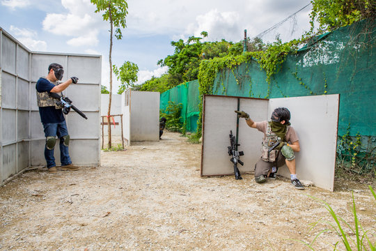airsoft guns player, Thailand
