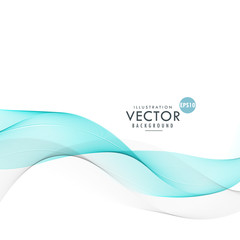 blue smooth vector wave backgroud