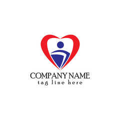 People and love design logo