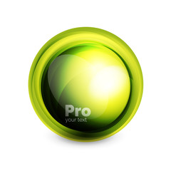 Glass sphere, futuristic abstract element