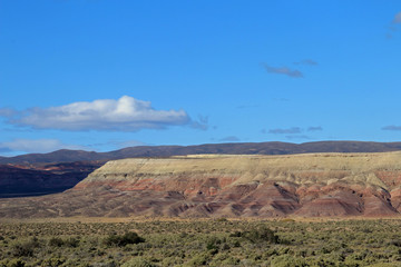 Beautiful badlands in the Chubut valley, along route 12, Chubut, Argentina