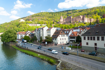 Obraz premium The ruin of heidelberg castle or heidelberger schloss, Germany