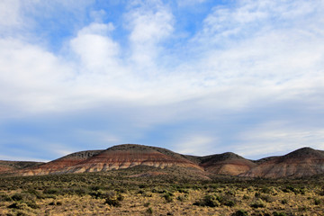Beautiful badlands in the Chubut valley, along route 12, Chubut, Argentina