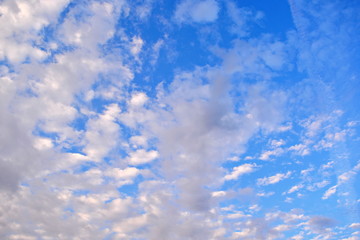 clear blue sky with white cloud background texture