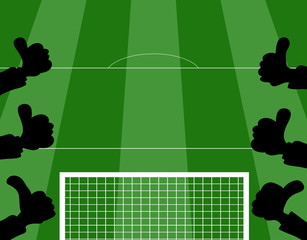 サムズアップ　フィールド背景