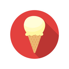 Ice cream flat icon vector