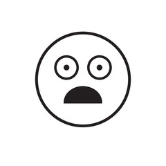 Obraz premium Cartoon Face Shocked People Emotion Icon Vector Illustration