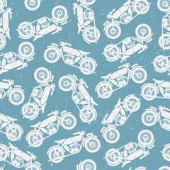 Fototapeta premium Motorcycle seamless pattern
