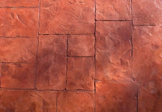 Horizontal Texture of Red Brown Stone Floor