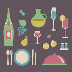 Food, restaurant, menu design. Vector illustration.