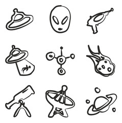 Alien Icons Freehand