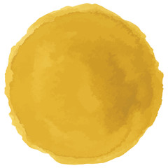 Abstract Watercolor yellow hand painted dots