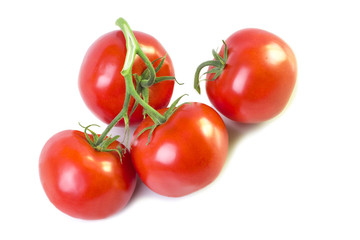 Fresh natural ripe tomatoes close