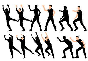  silhouette guy dance collection
