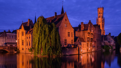 Fototapeta premium Bruges, Belgium. Famous photo spot 
