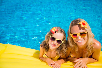 Happy family having fun on summer vacation