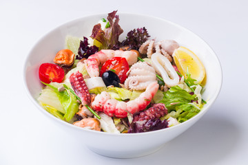 Sea food green salad