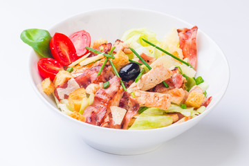 Salad with bacon