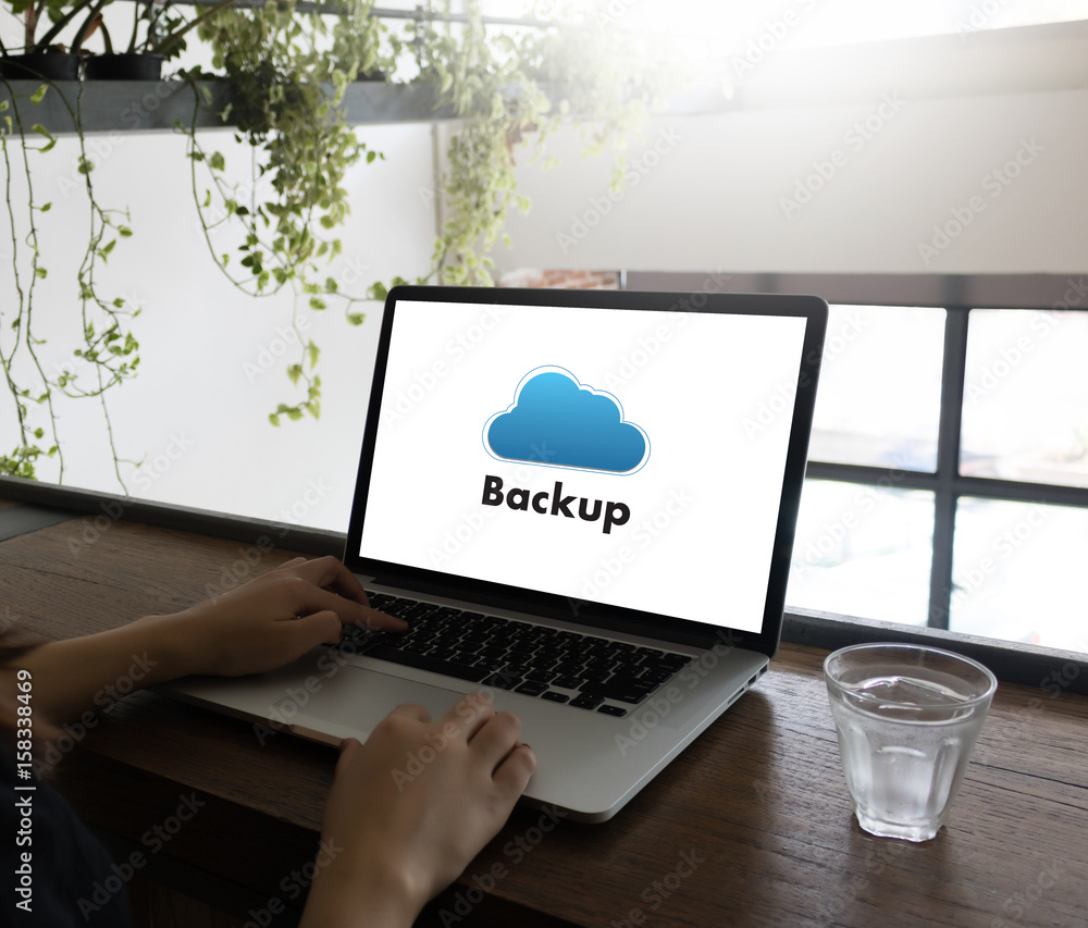 Poster backup download copies of data, computing digital data transferring