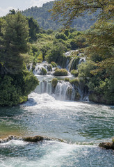 Waterfall in national Park Krka. Croatia