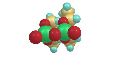 Tetraethyl pyrophosphate molecular structure isolated on white