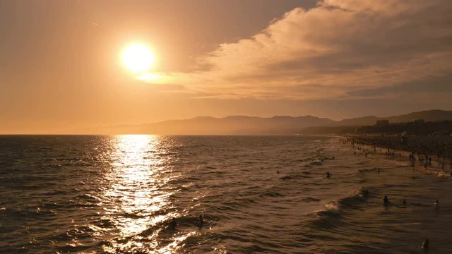 Santa Monica Beach Sunset Time Lapse 03