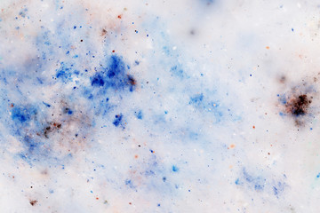 Color splashes. Abstract brown and blue fractal texture. Fantasy digital art. 3D rendering.