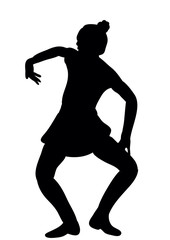  silhouette of a girl dancing