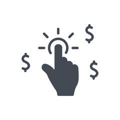 Pay Per Click Business Seo silhouette Icon