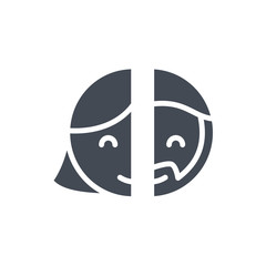 Seo Business Male and Female Targeting silhouette icon