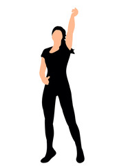  silhouette of girl dancing