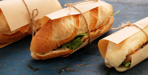 Vietnamese street food, banh mi thit